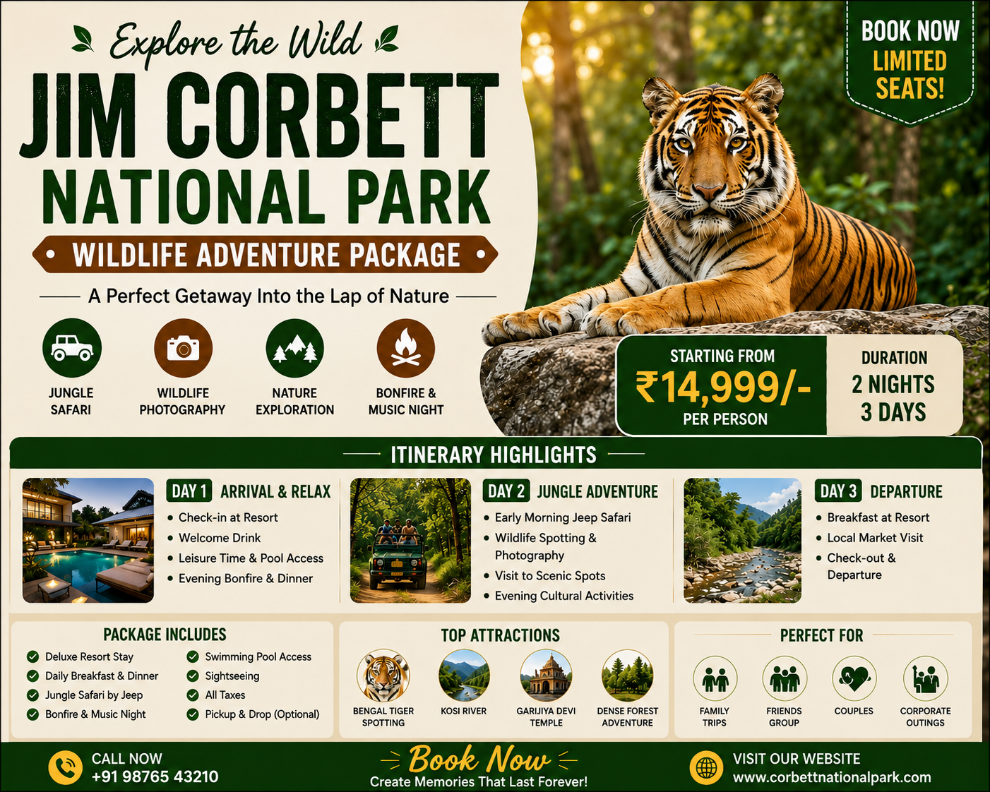 Jim Corbett Wildlife Safari Family Tour Guide