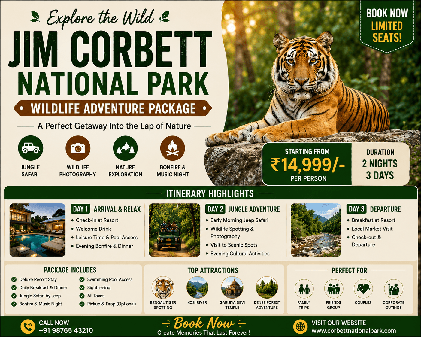 Jim Corbett Wildlife Safari Family Tour Guide
